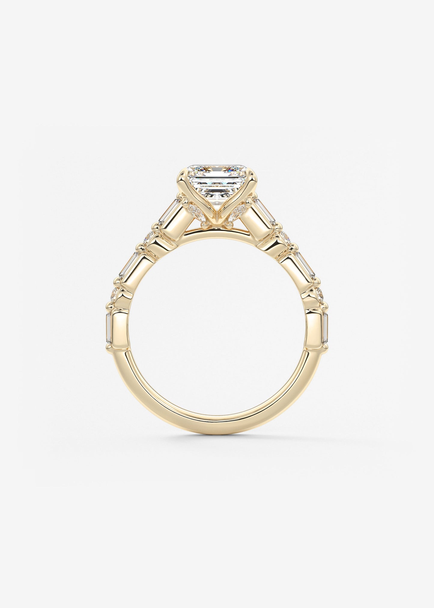 Oval Solitaire With Raised Basket Gallery Lab Grown Diamond Engagement Ring