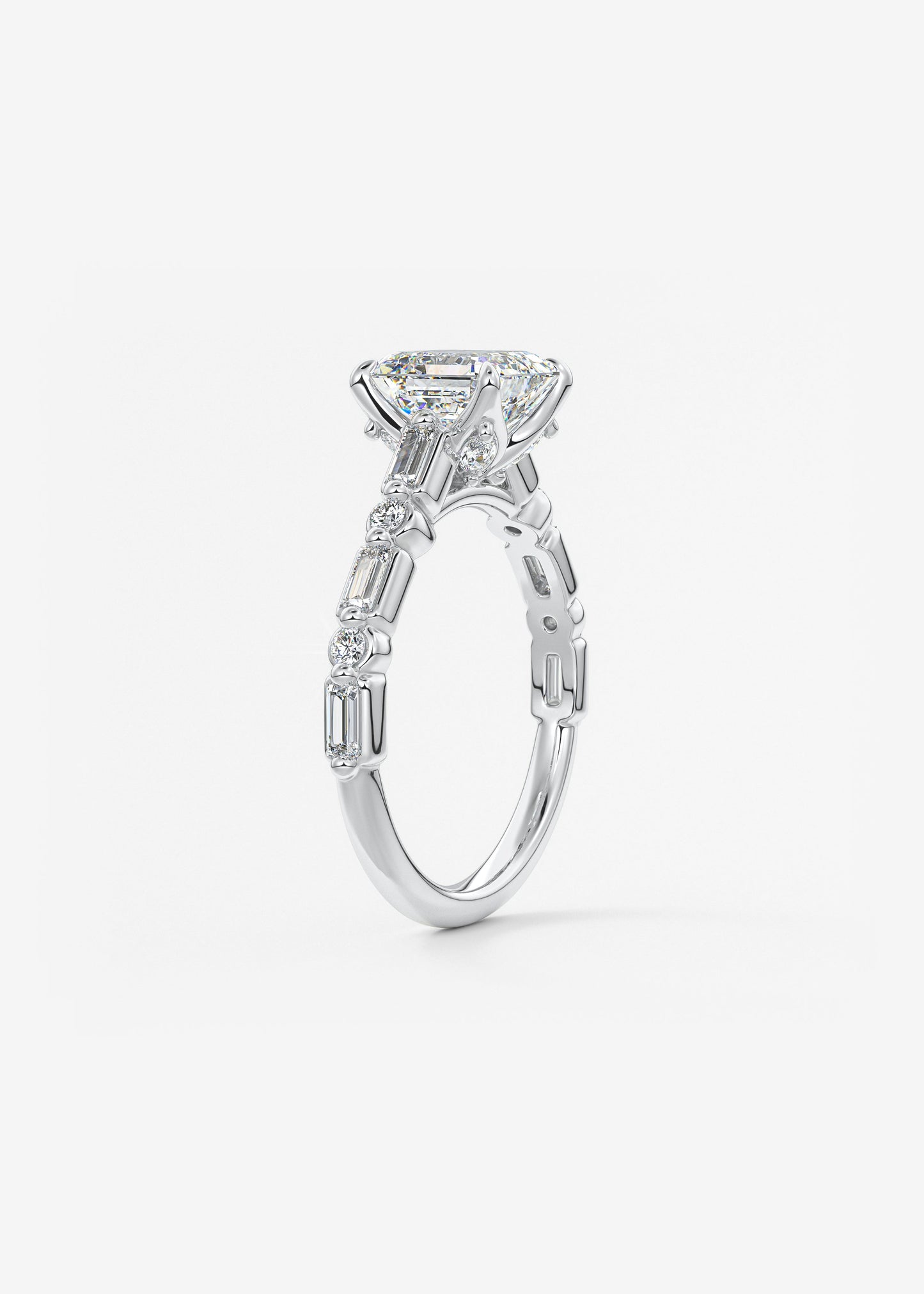 Oval Solitaire With Raised Basket Gallery Lab Grown Diamond Engagement Ring