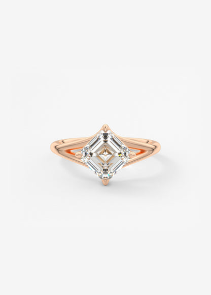 Oval Solitaire With Raised Basket Gallery Lab Grown Diamond Engagement Ring