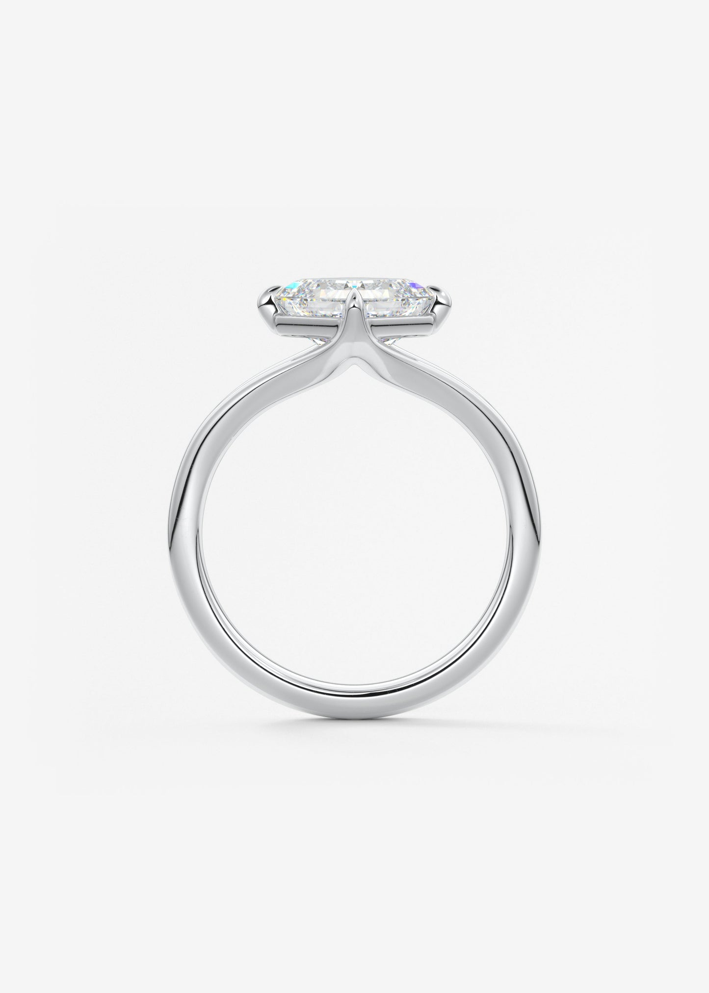 Oval Solitaire With Raised Basket Gallery Lab Grown Diamond Engagement Ring