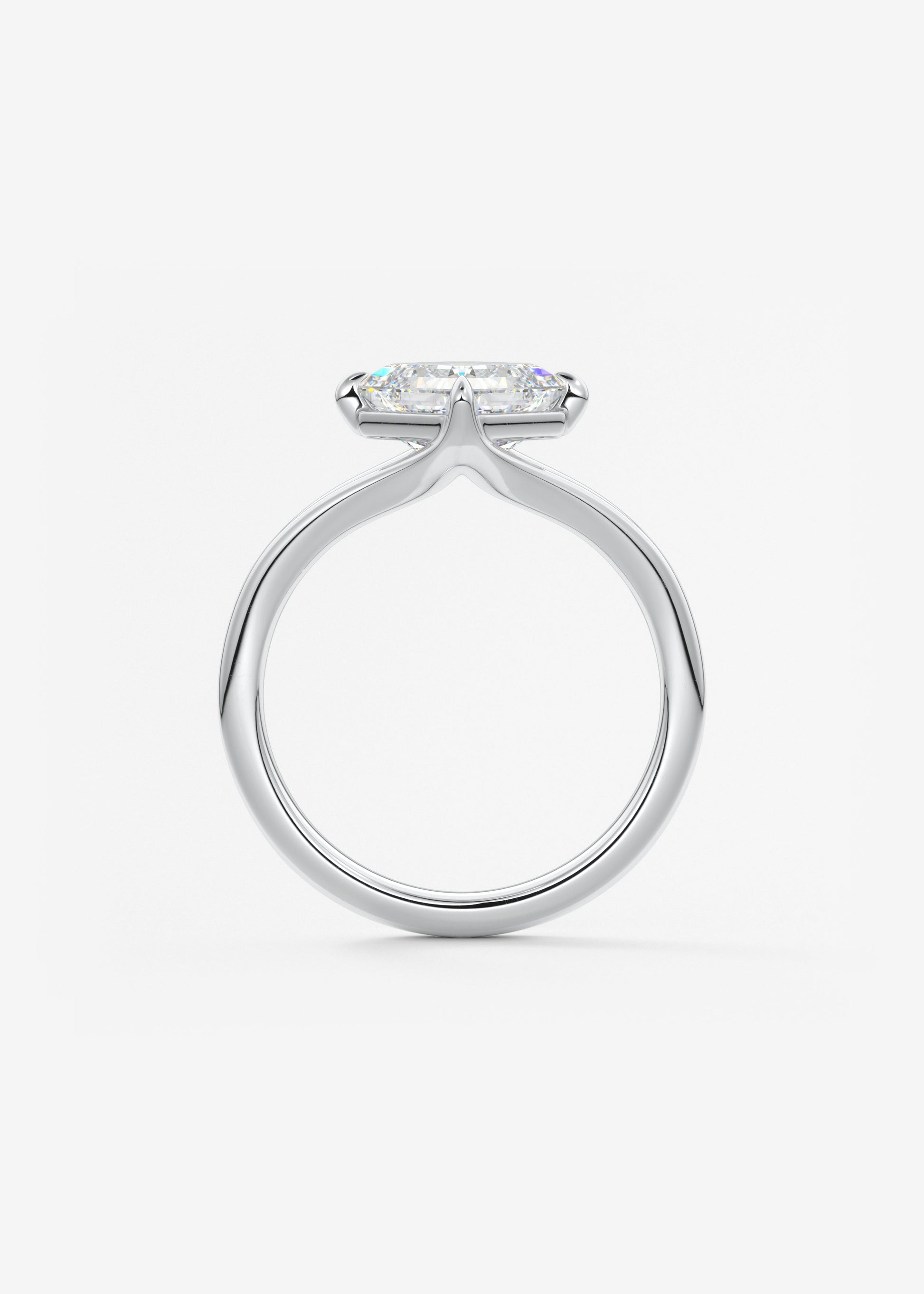 Oval Solitaire With Raised Basket Gallery Lab Grown Diamond Engagement Ring