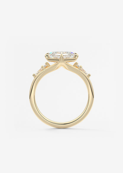 Oval Solitaire With Raised Basket Gallery Lab Grown Diamond Engagement Ring