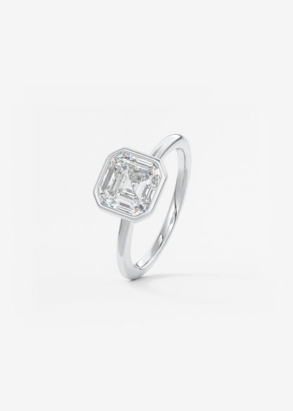 Oval Solitaire With Raised Basket Gallery Lab Grown Diamond Engagement Ring