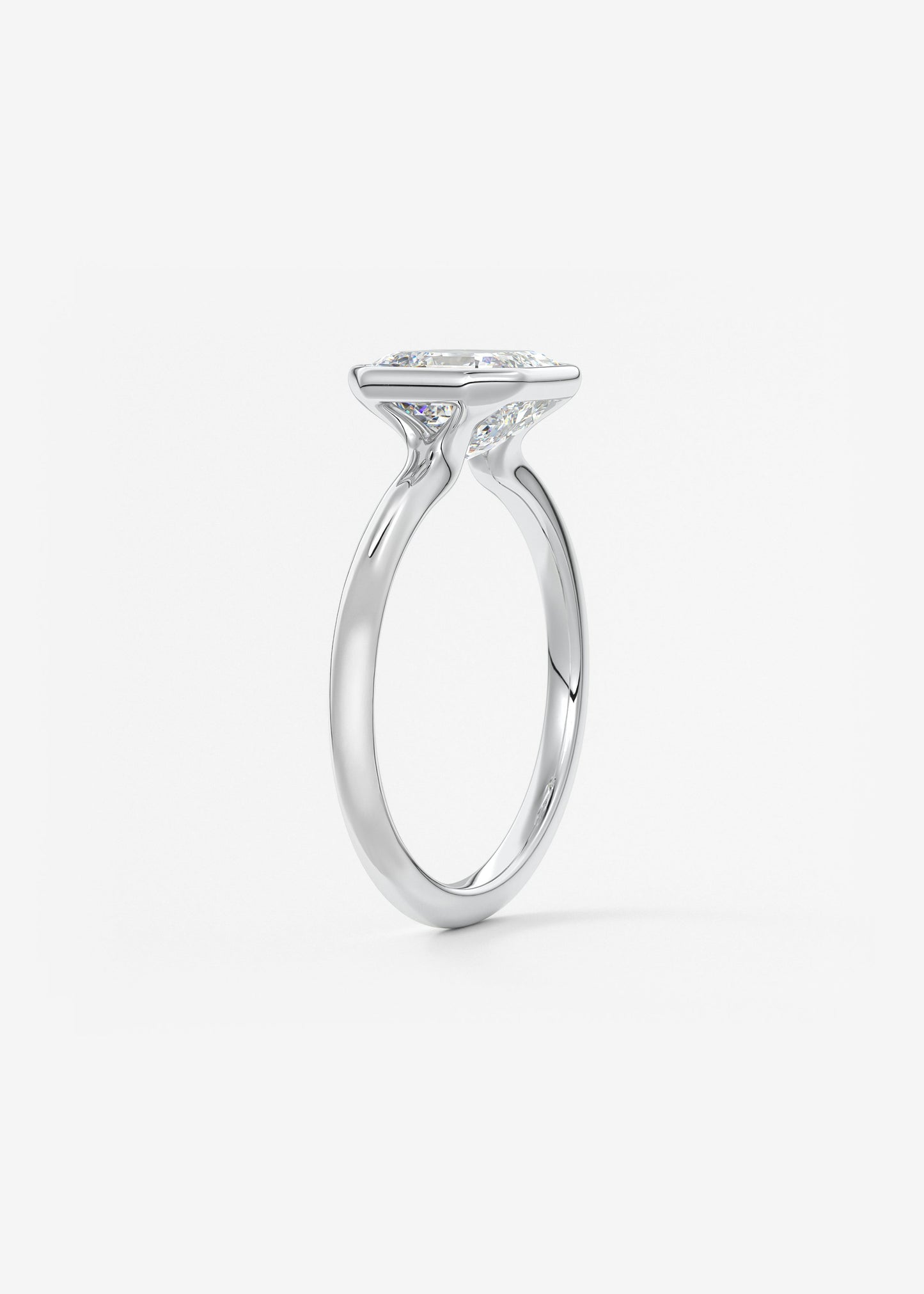 Oval Solitaire With Raised Basket Gallery Lab Grown Diamond Engagement Ring