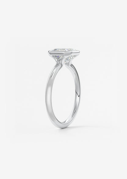 Oval Solitaire With Raised Basket Gallery Lab Grown Diamond Engagement Ring