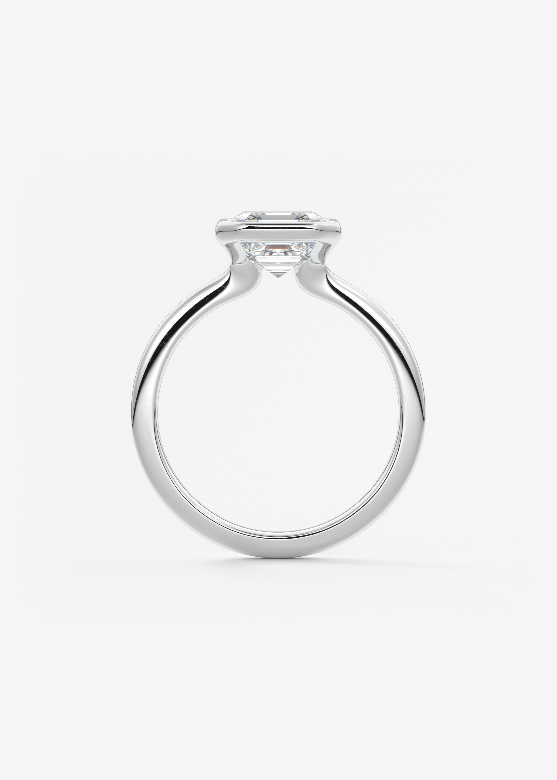 Oval Solitaire With Raised Basket Gallery Lab Grown Diamond Engagement Ring