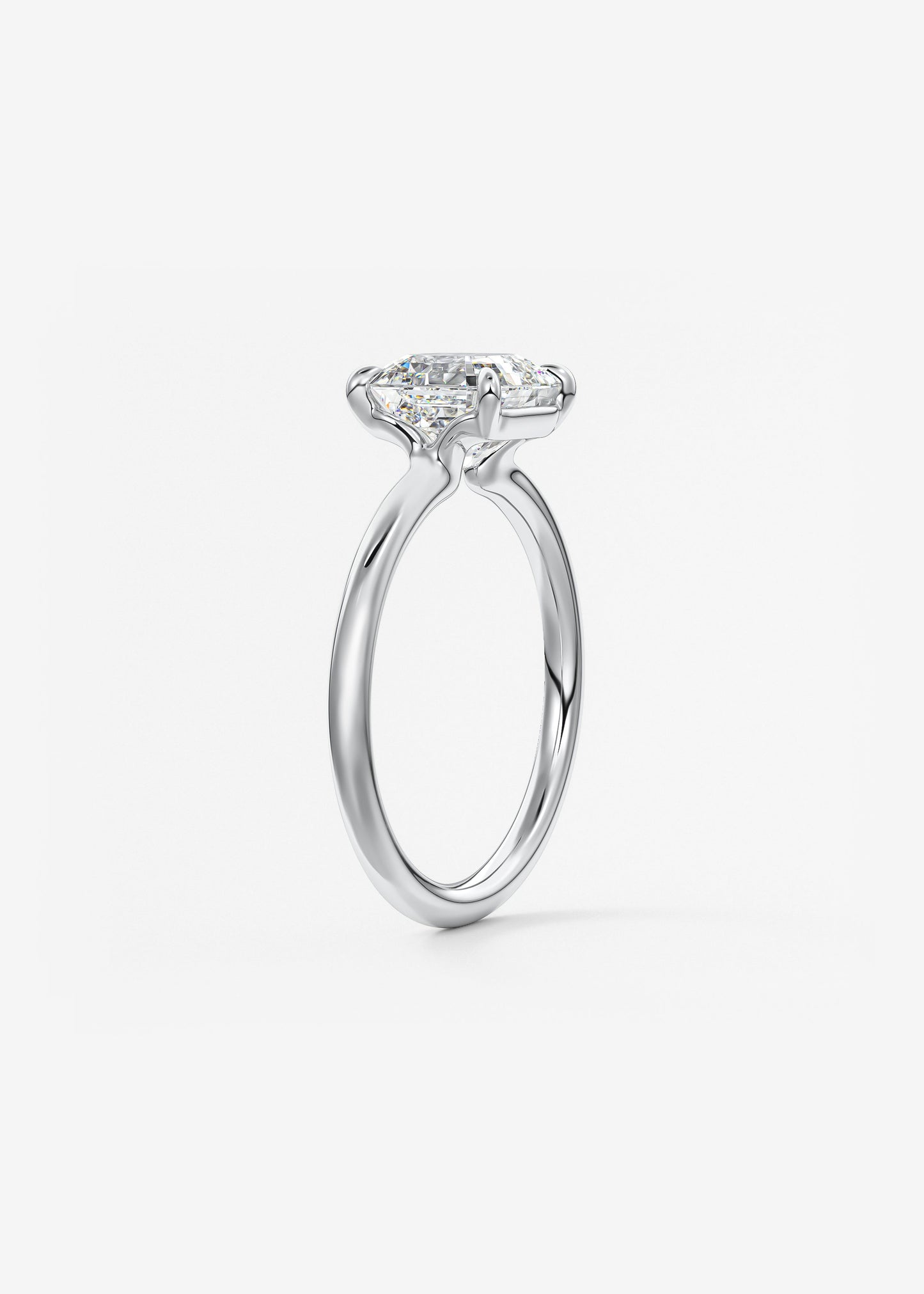 Oval Solitaire With Raised Basket Gallery Lab Grown Diamond Engagement Ring