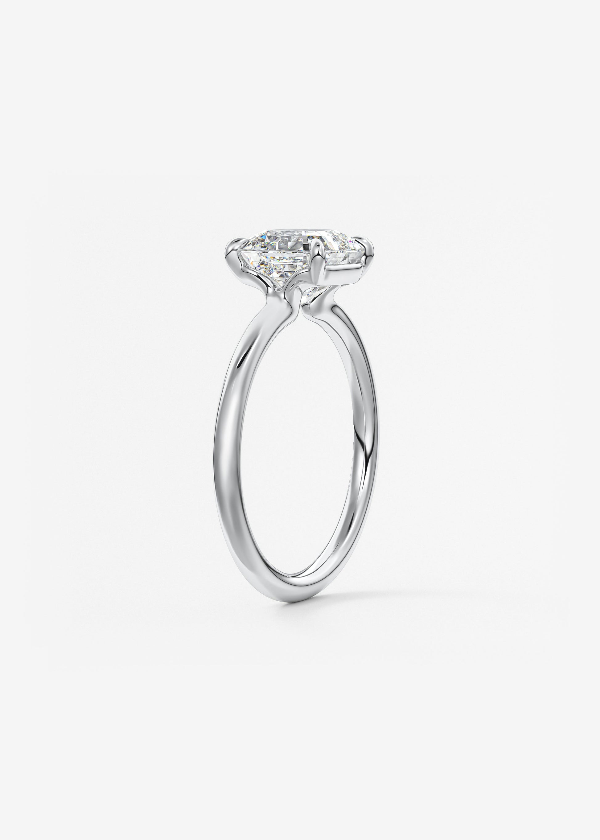 Oval Solitaire With Raised Basket Gallery Lab Grown Diamond Engagement Ring