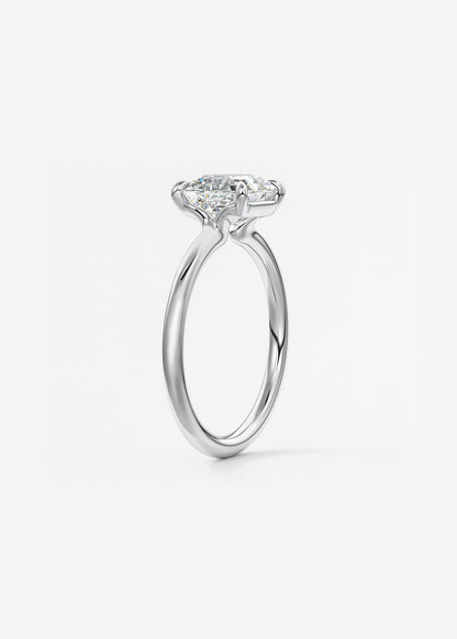 Oval Solitaire With Raised Basket Gallery Lab Grown Diamond Engagement Ring