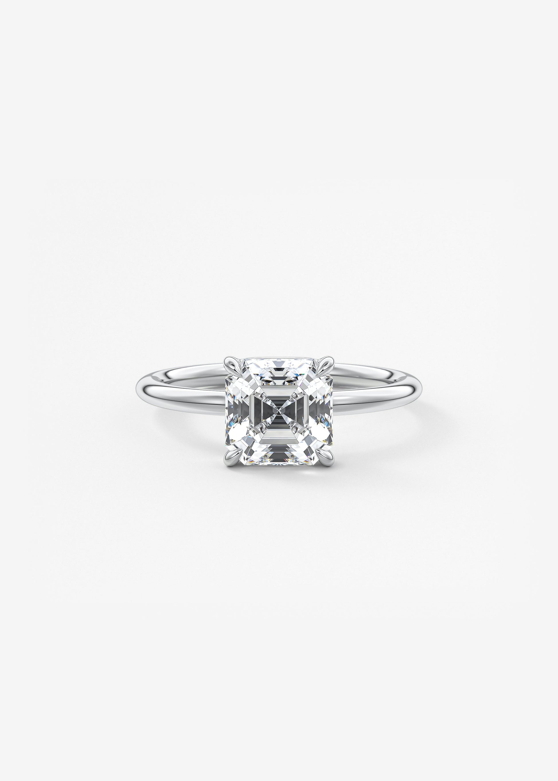 Oval Solitaire With Raised Basket Gallery Lab Grown Diamond Engagement Ring