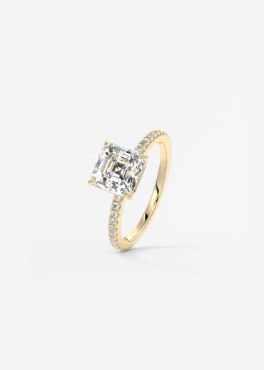 Oval Solitaire With Raised Basket Gallery Lab Grown Diamond Engagement Ring