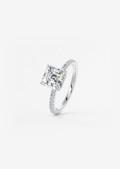 Oval Solitaire With Raised Basket Gallery Lab Grown Diamond Engagement Ring