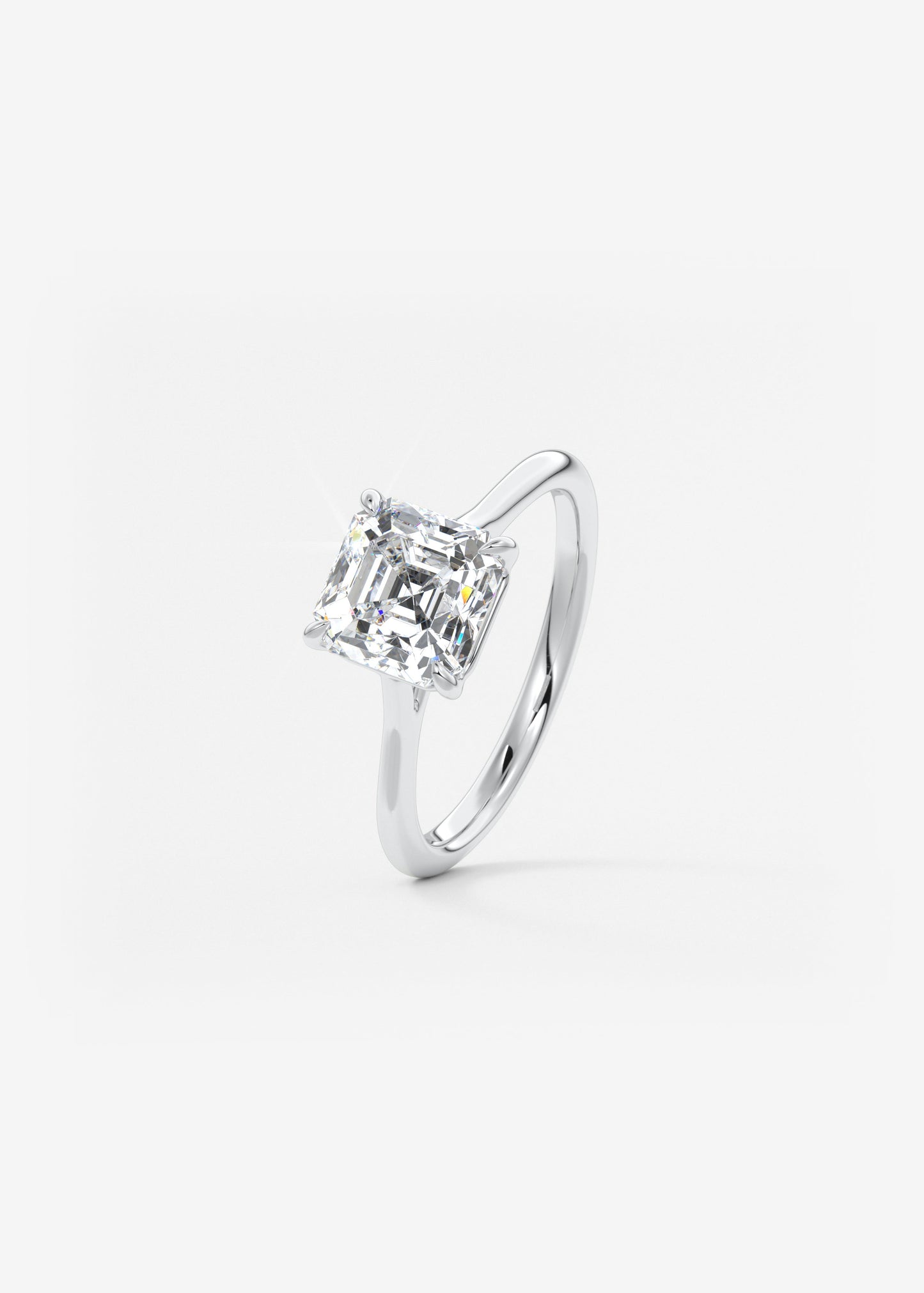Oval Solitaire With Raised Basket Gallery Lab Grown Diamond Engagement Ring