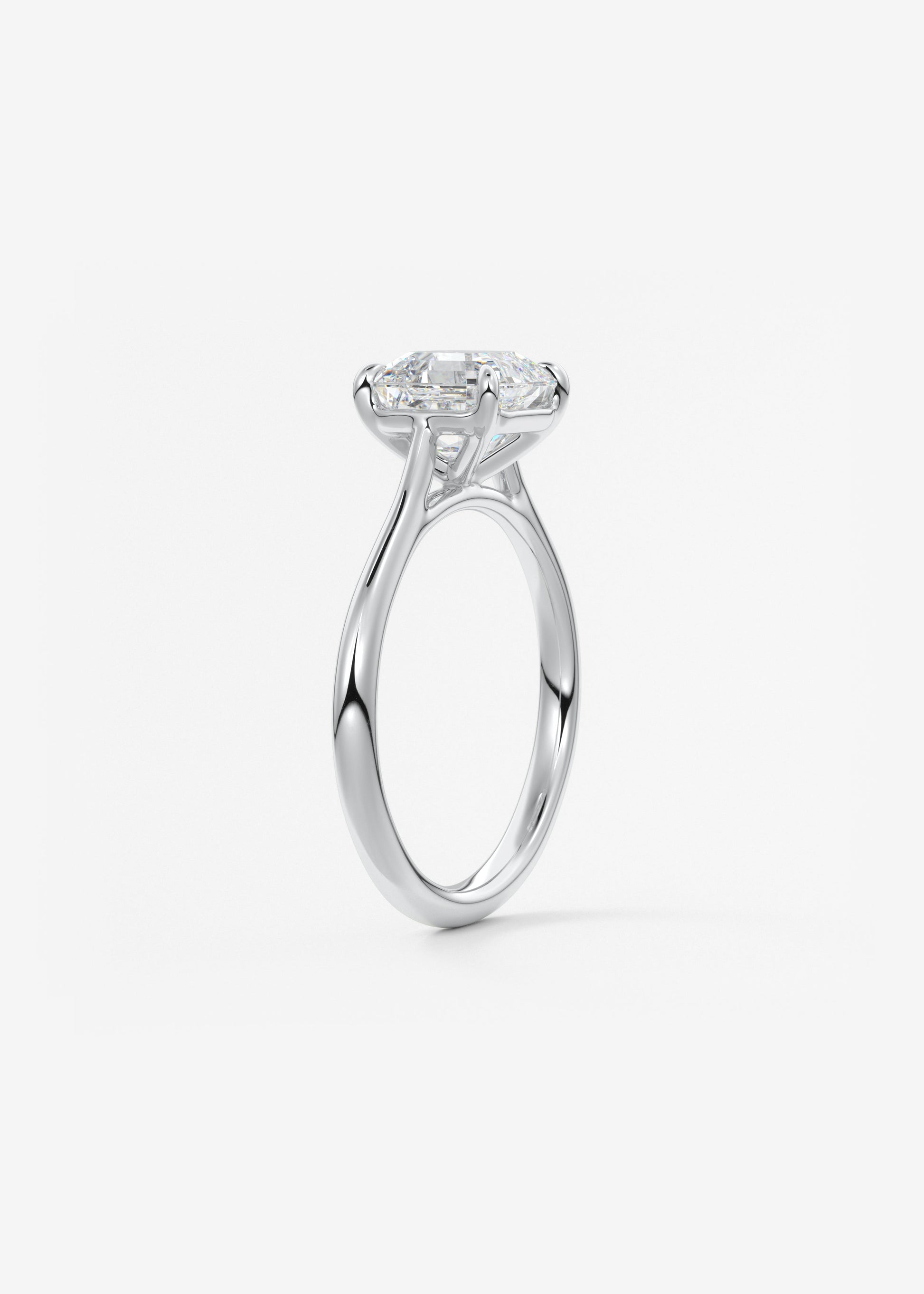 Oval Solitaire With Raised Basket Gallery Lab Grown Diamond Engagement Ring