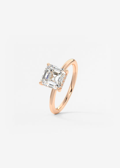Oval Solitaire With Raised Basket Gallery Lab Grown Diamond Engagement Ring