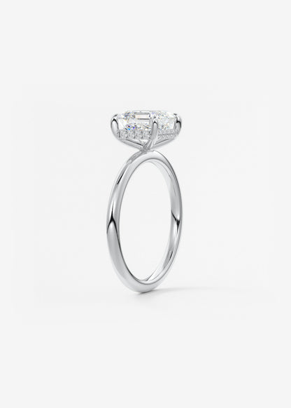 Oval Solitaire With Raised Basket Gallery Lab Grown Diamond Engagement Ring