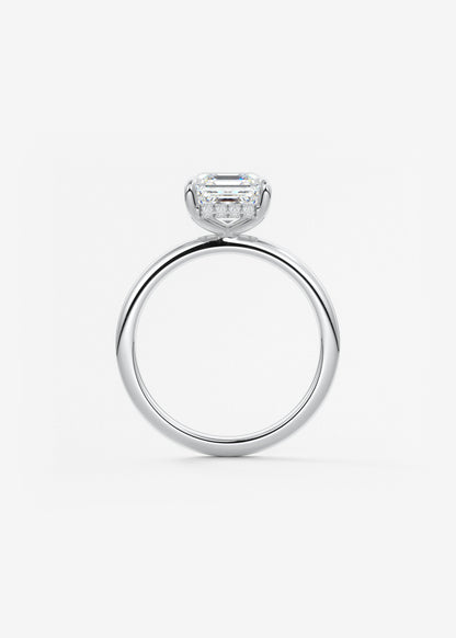 Oval Solitaire With Raised Basket Gallery Lab Grown Diamond Engagement Ring