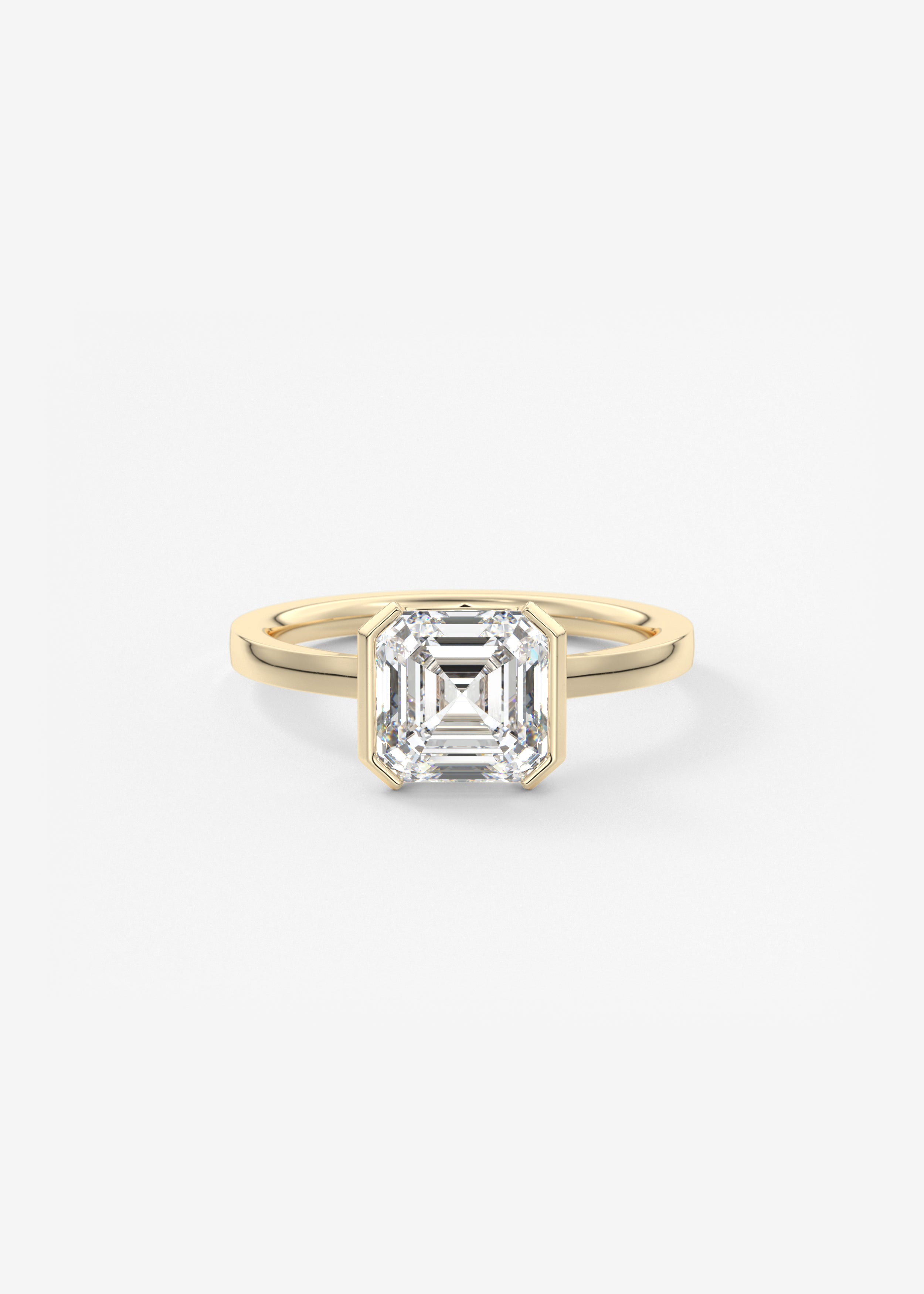 Oval Solitaire With Raised Basket Gallery Lab Grown Diamond Engagement Ring