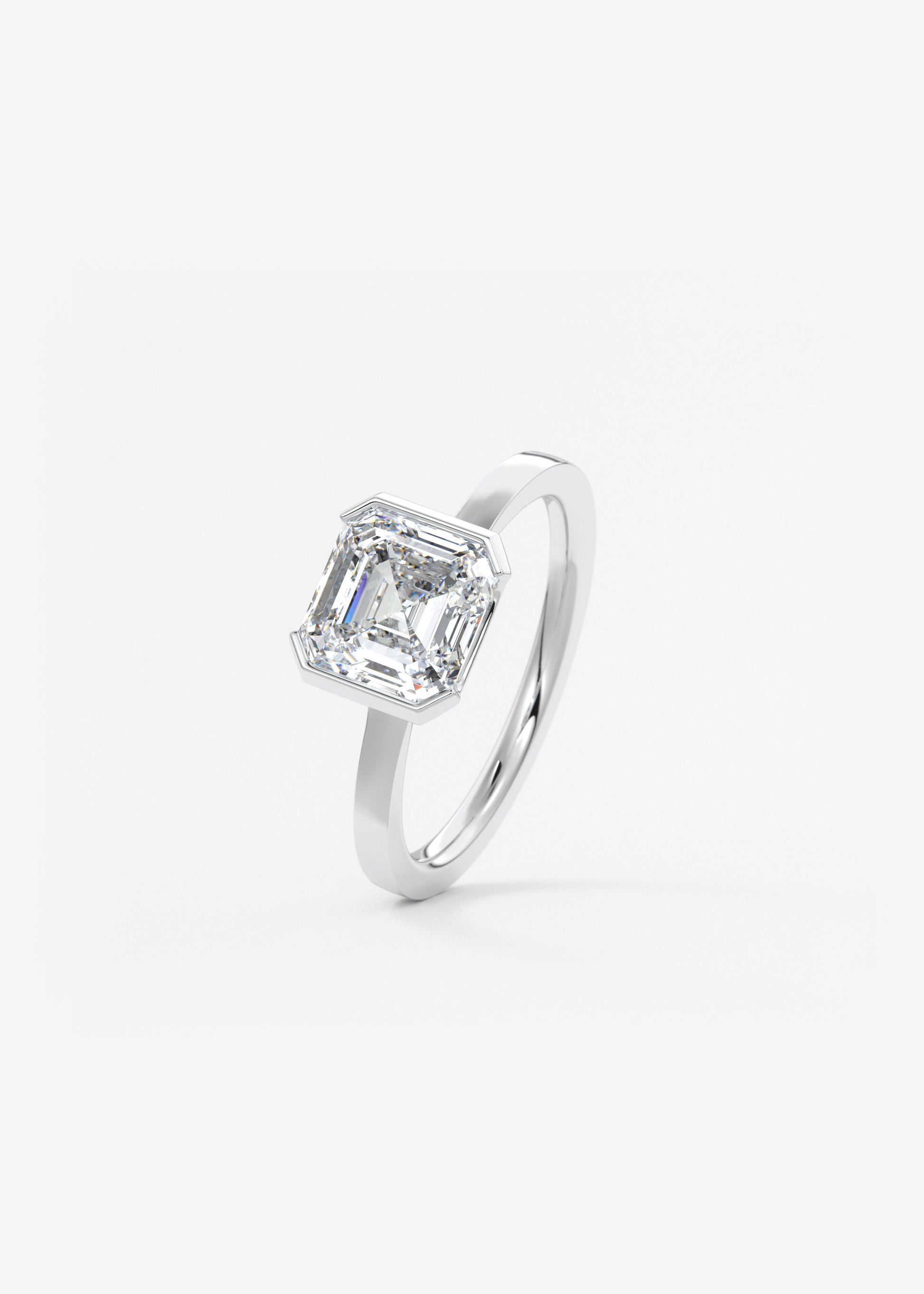 Oval Solitaire With Raised Basket Gallery Lab Grown Diamond Engagement Ring