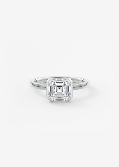 Oval Solitaire With Raised Basket Gallery Lab Grown Diamond Engagement Ring