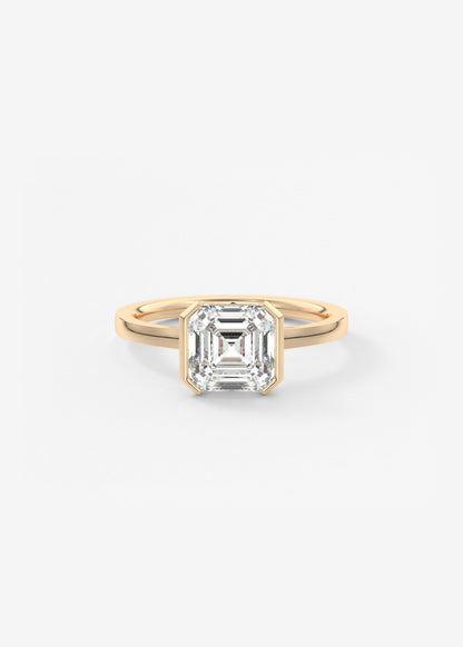 Oval Solitaire With Raised Basket Gallery Lab Grown Diamond Engagement Ring