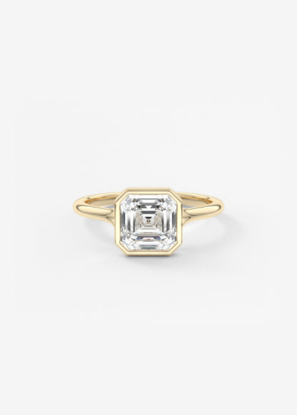 Oval Solitaire With Raised Basket Gallery Lab Grown Diamond Engagement Ring