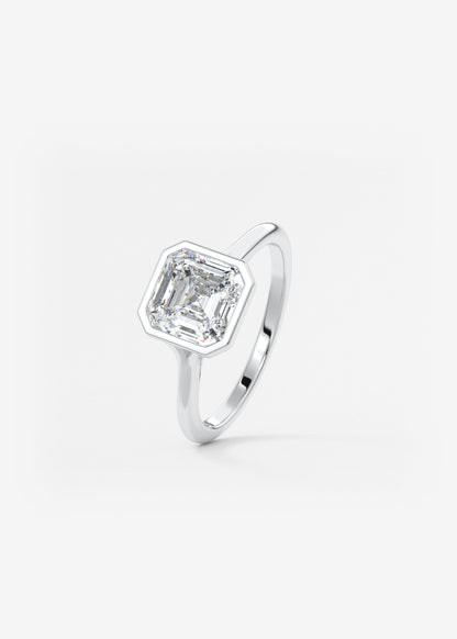 Oval Solitaire With Raised Basket Gallery Lab Grown Diamond Engagement Ring