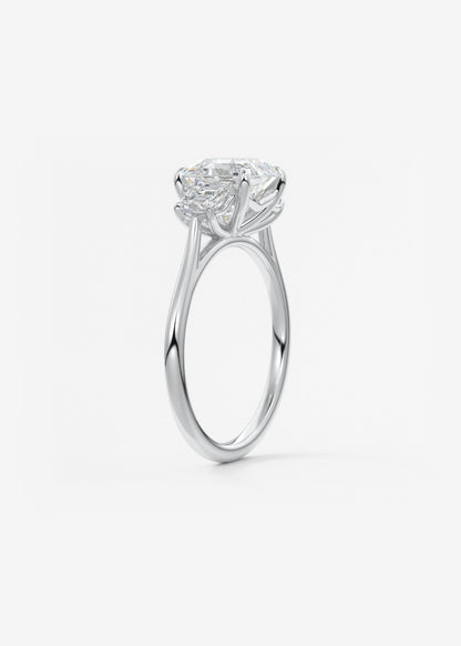 Oval Solitaire With Raised Basket Gallery Lab Grown Diamond Engagement Ring