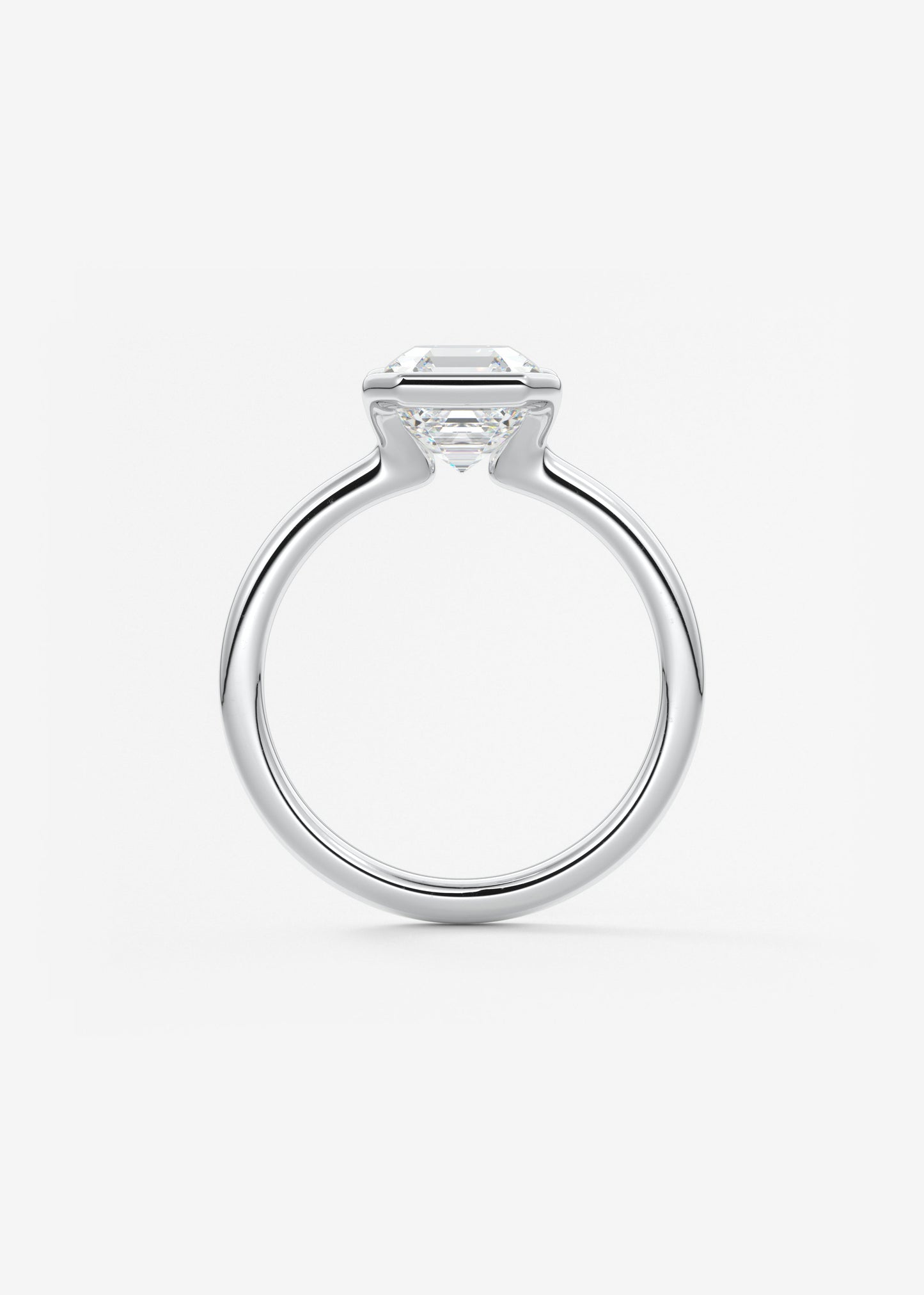 Oval Solitaire With Raised Basket Gallery Lab Grown Diamond Engagement Ring