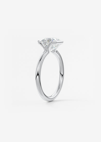 Oval Solitaire With Raised Basket Gallery Lab Grown Diamond Engagement Ring