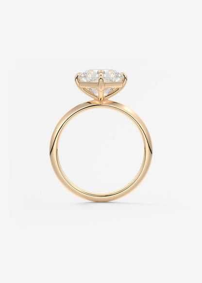 Oval Solitaire With Raised Basket Gallery Lab Grown Diamond Engagement Ring