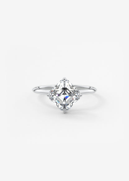 Oval Solitaire With Raised Basket Gallery Lab Grown Diamond Engagement Ring