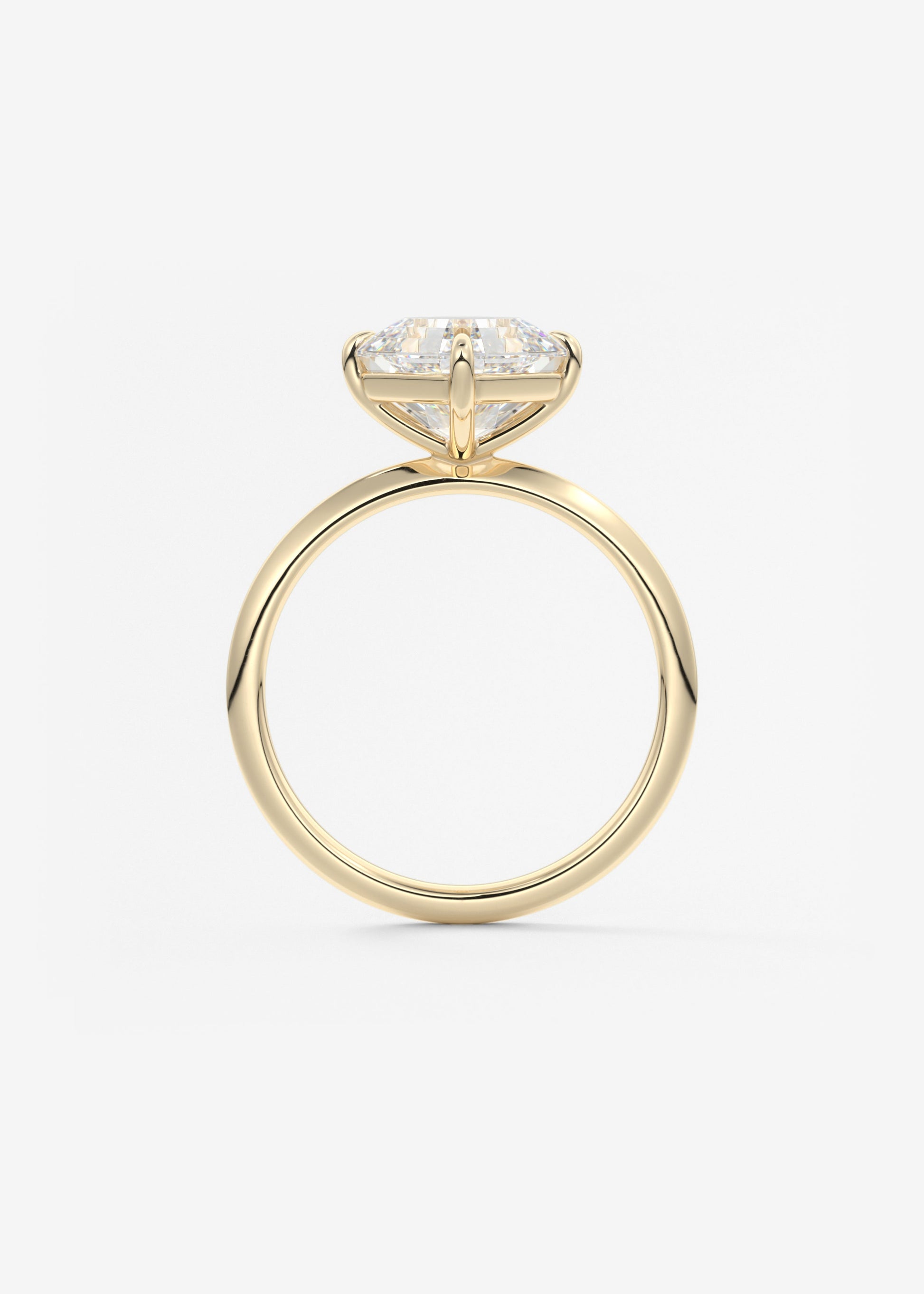 Oval Solitaire With Raised Basket Gallery Lab Grown Diamond Engagement Ring