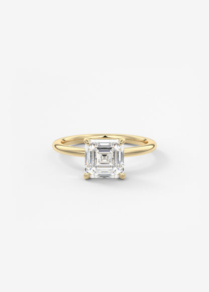 Oval Solitaire With Raised Basket Gallery Lab Grown Diamond Engagement Ring