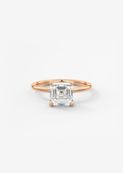 Oval Solitaire With Raised Basket Gallery Lab Grown Diamond Engagement Ring