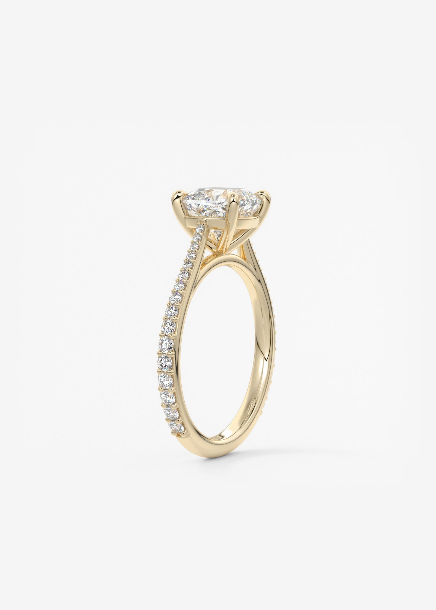 Oval Solitaire With Raised Basket Gallery Lab Grown Diamond Engagement Ring