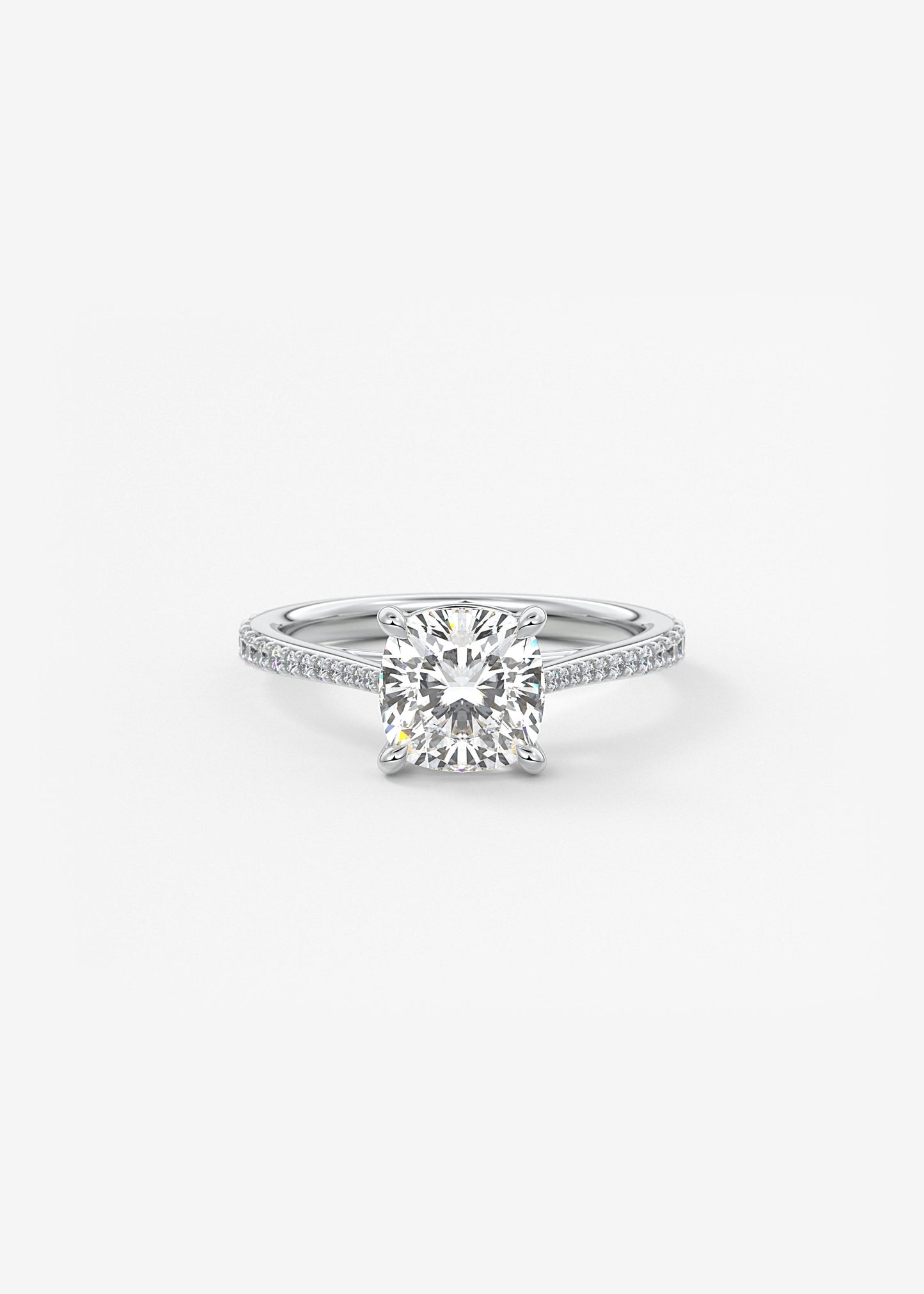 Oval Solitaire With Raised Basket Gallery Lab Grown Diamond Engagement Ring