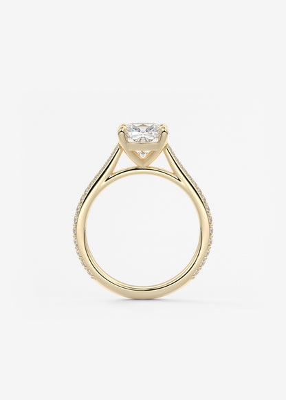 Oval Solitaire With Raised Basket Gallery Lab Grown Diamond Engagement Ring