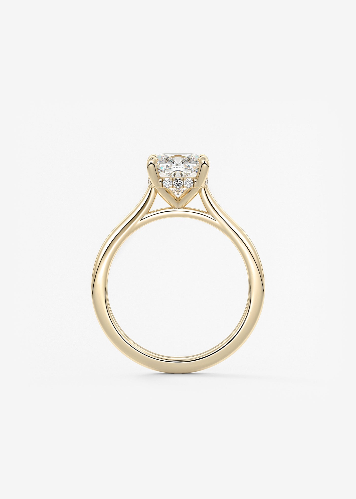 Oval Solitaire With Raised Basket Gallery Lab Grown Diamond Engagement Ring