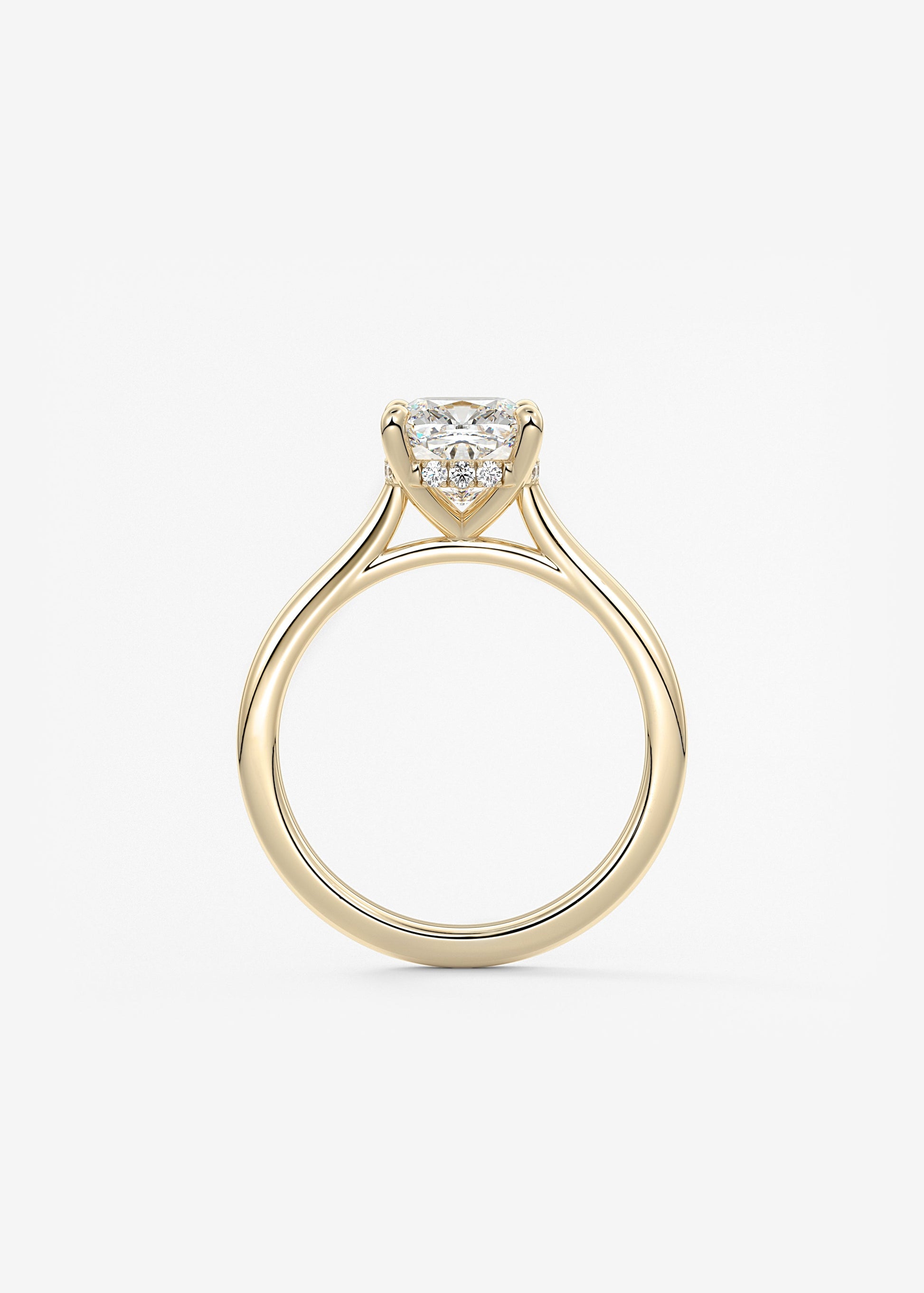 Oval Solitaire With Raised Basket Gallery Lab Grown Diamond Engagement Ring