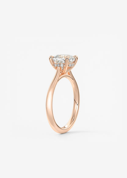 Oval Solitaire With Raised Basket Gallery Lab Grown Diamond Engagement Ring