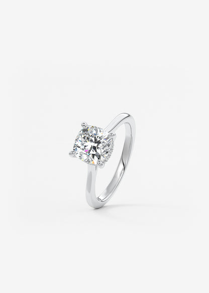 Oval Solitaire With Raised Basket Gallery Lab Grown Diamond Engagement Ring