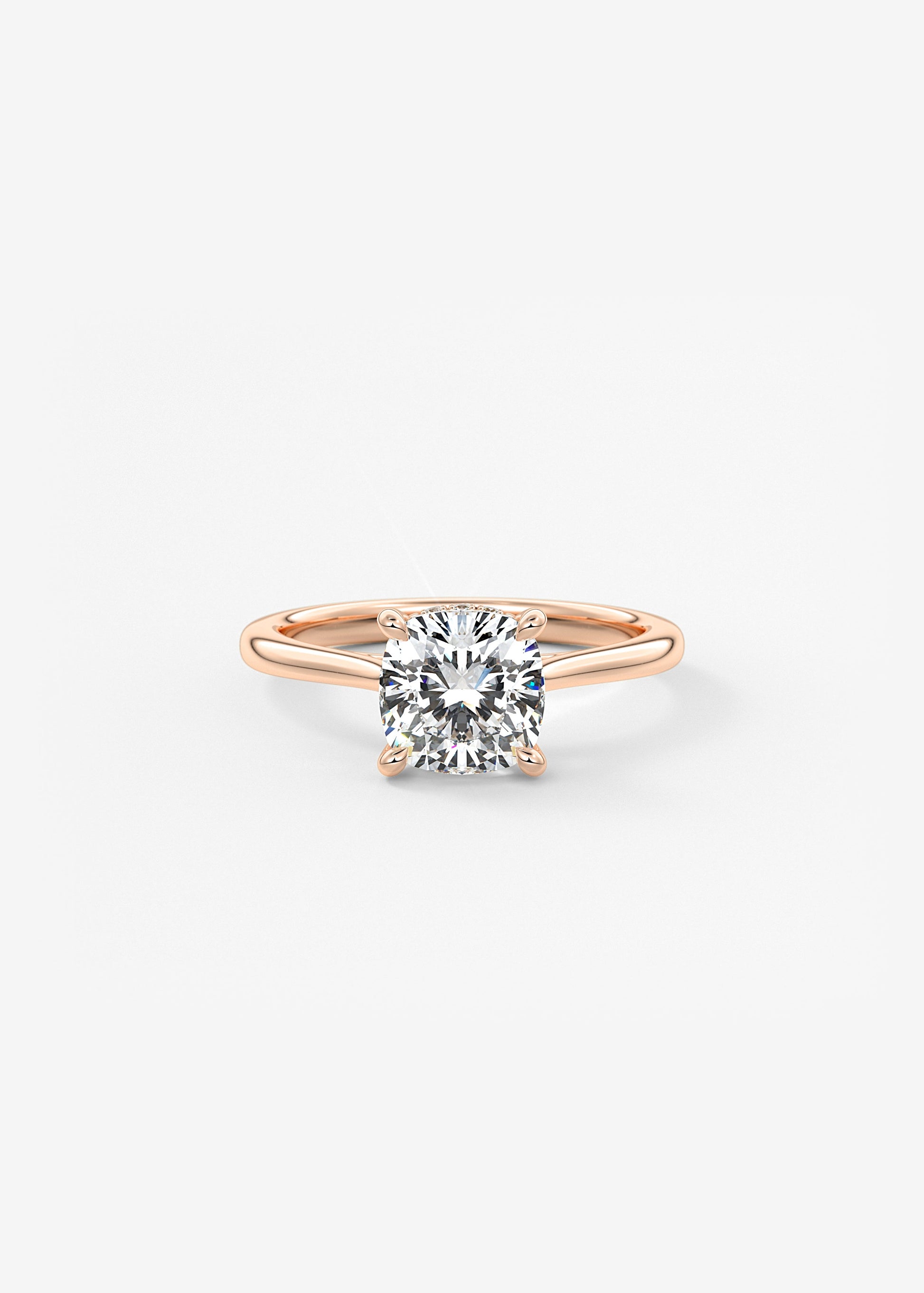 Oval Solitaire With Raised Basket Gallery Lab Grown Diamond Engagement Ring