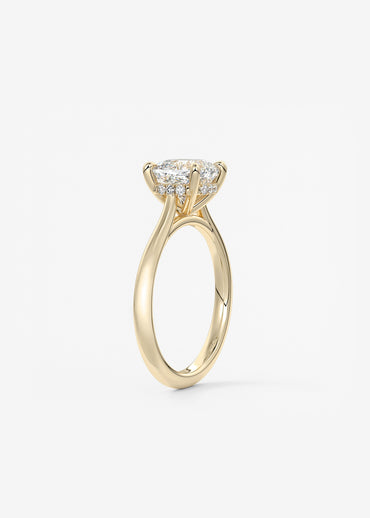 Oval Solitaire With Raised Basket Gallery Lab Grown Diamond Engagement Ring