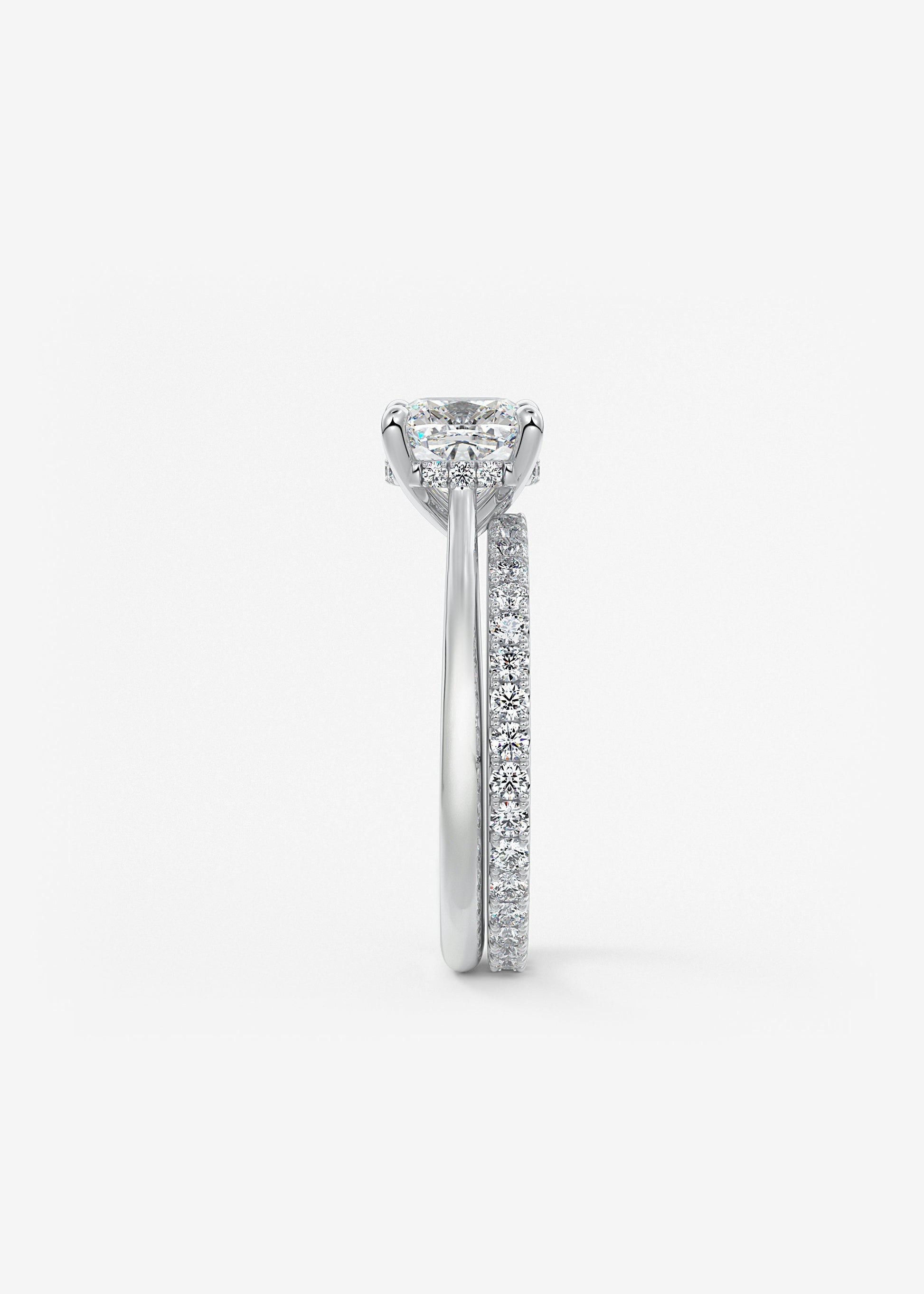 Oval Solitaire With Raised Basket Gallery Lab Grown Diamond Engagement Ring