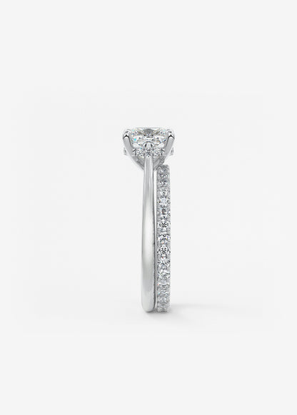 Oval Solitaire With Raised Basket Gallery Lab Grown Diamond Engagement Ring
