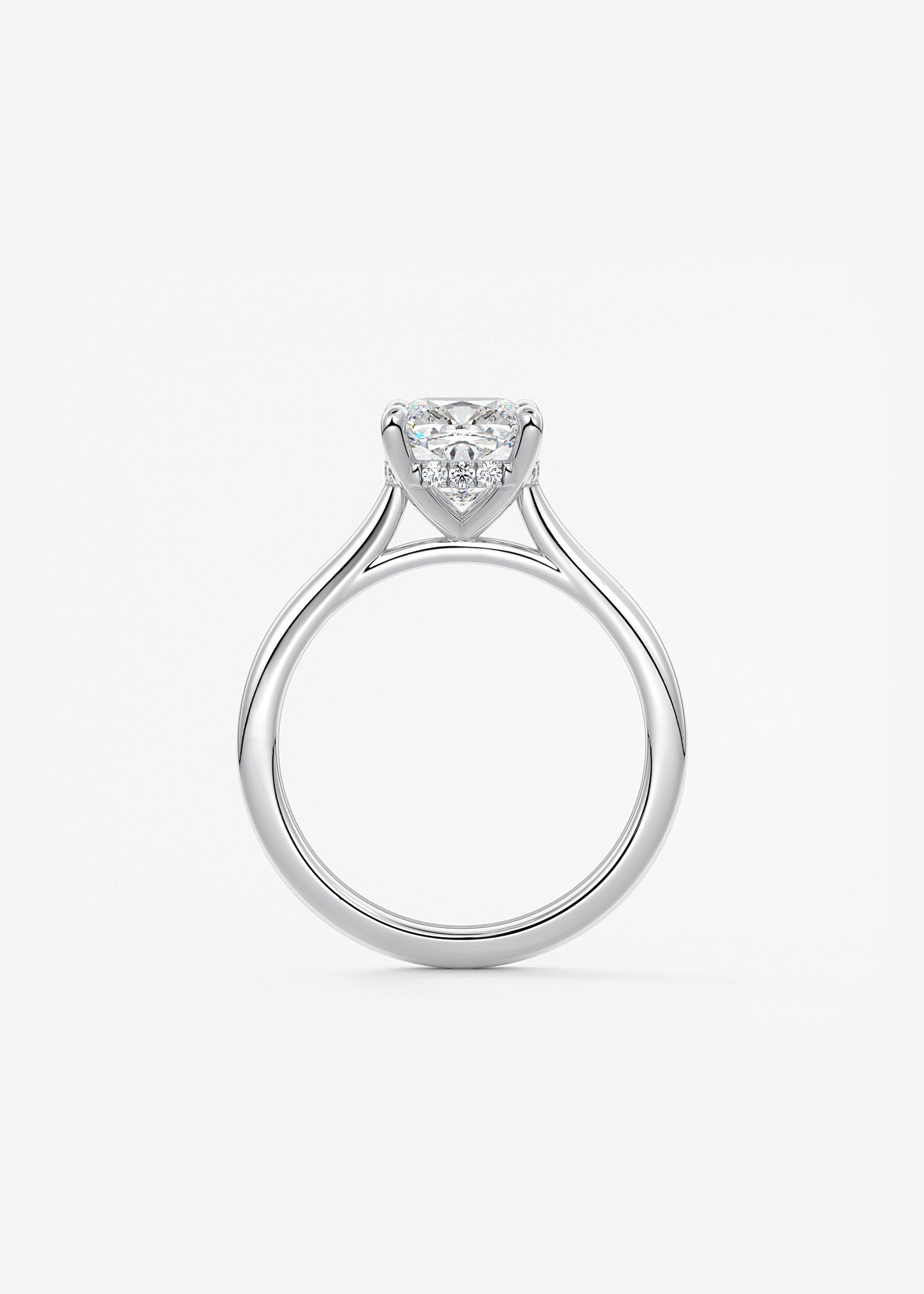 Oval Solitaire With Raised Basket Gallery Lab Grown Diamond Engagement Ring