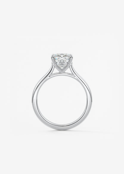 Oval Solitaire With Raised Basket Gallery Lab Grown Diamond Engagement Ring