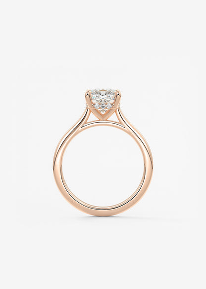 Oval Solitaire With Raised Basket Gallery Lab Grown Diamond Engagement Ring