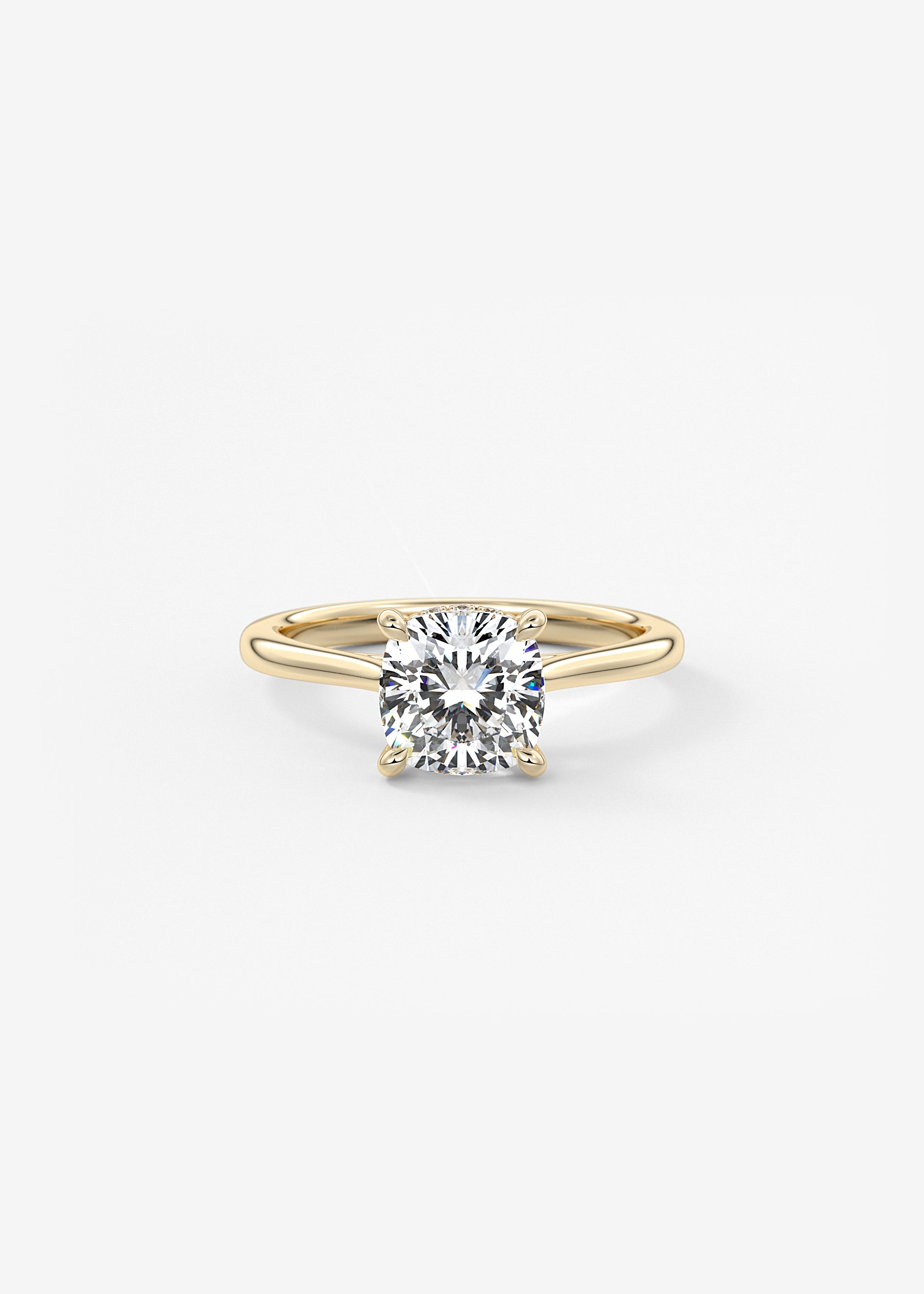 Oval Solitaire With Raised Basket Gallery Lab Grown Diamond Engagement Ring